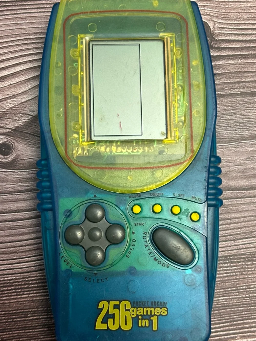 256 Games in 1 Pocket Arcade Handheld - Blue/Yellow